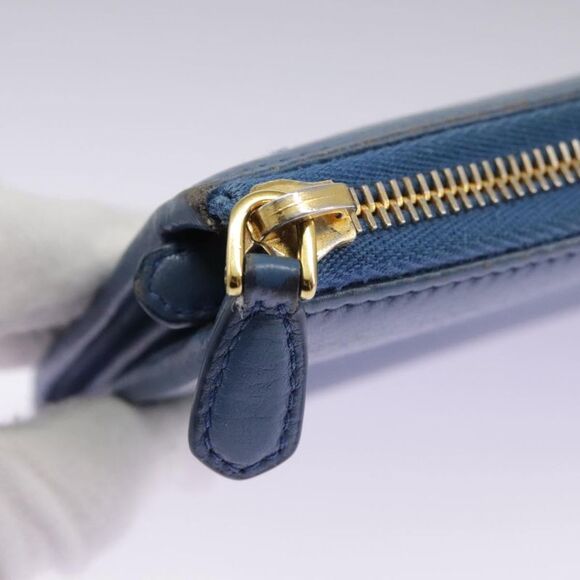 Prada Saffiano Blue Leather Wallet (Pre-Owned) - Picture 10 of 16